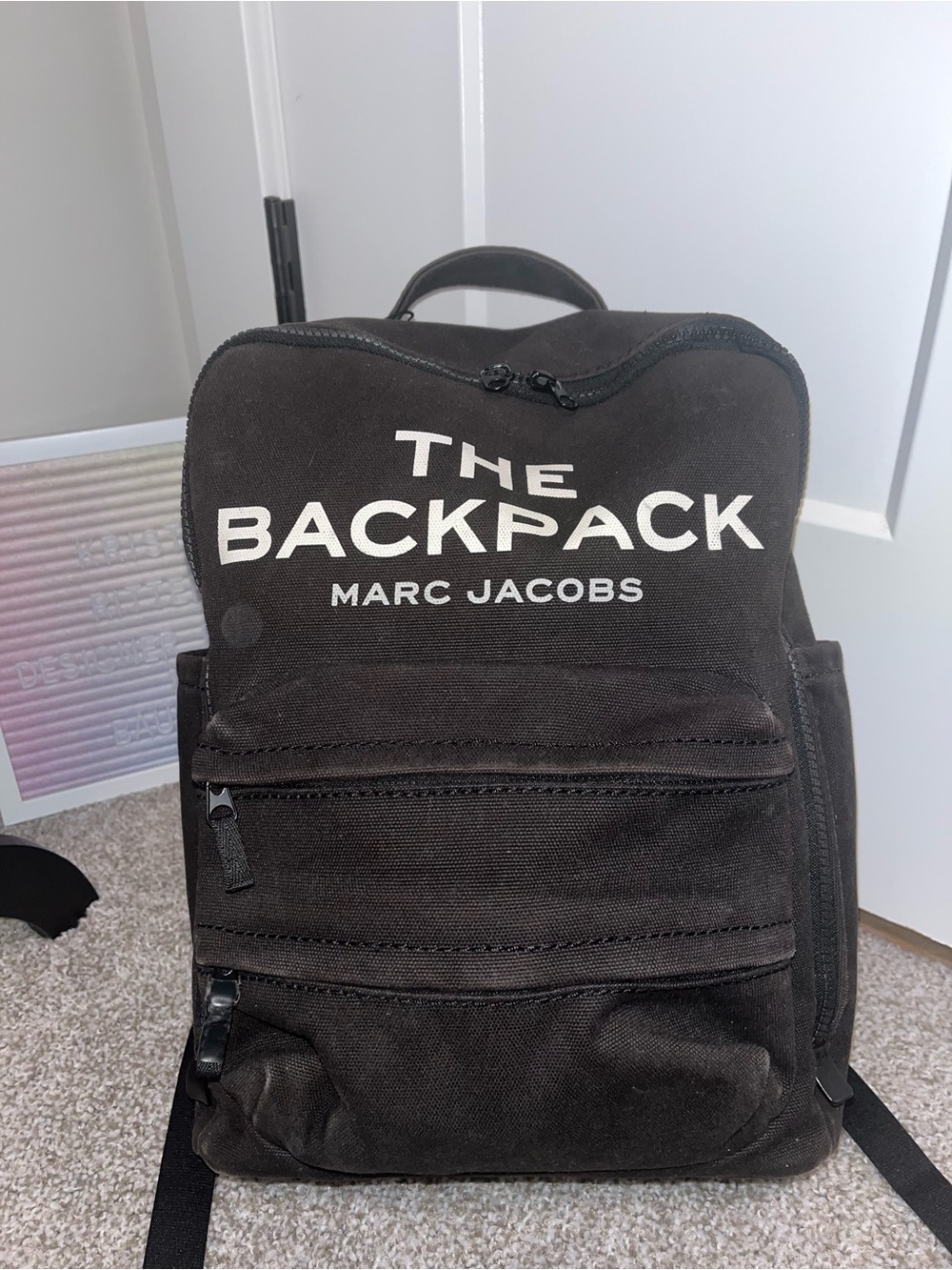Marc Jacobs Black Denim THE BACKPACK - Picture 3 of 10